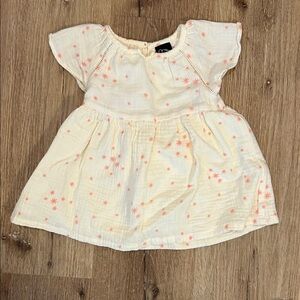 Art Class Cream and Pink Starry Kids Dress
